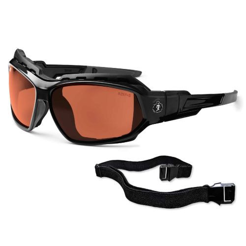 Picture of Skullerz 56021 Loki Safety Sunglasses&#44; Black & Polarized Copper Lens