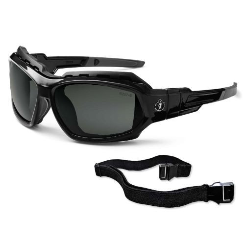 Loki Safety Sunglasses, Black & Polarized Smoke Lens