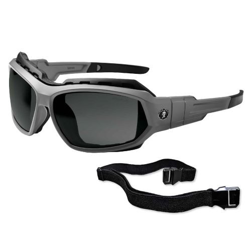 Picture of Skullerz 56131 Loki Safety Sunglasses&#44; Matte Gray & Polarized Smoke Lens
