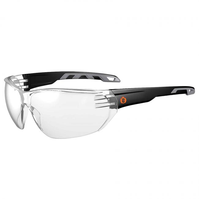 VALI Frameless Safety Sunglasses, Matte Black & Clear Lens