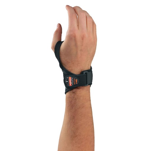 Wrist Support, neoprene, Single Strap, Right, Black, Size 2XL