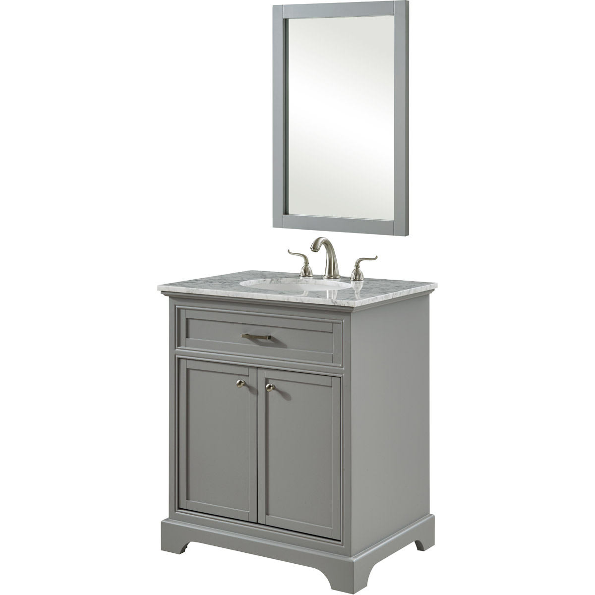 30 in. Single Bathroom Vanity Set, Light Grey