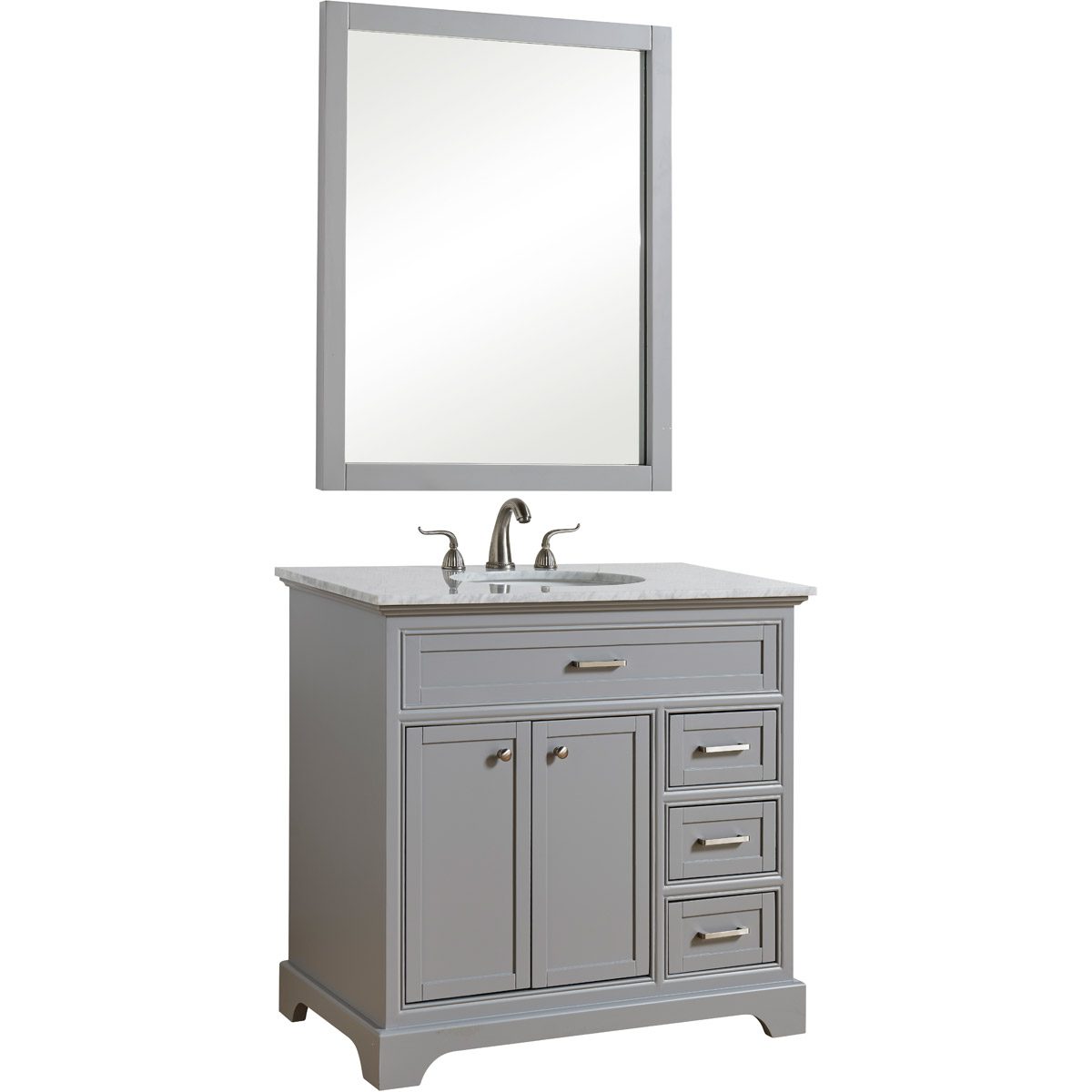 36 in. Single Bathroom Vanity Set - Light Grey