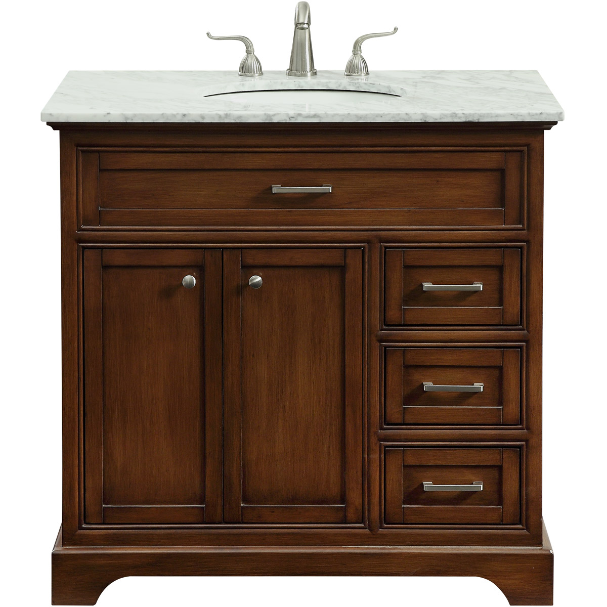 36 in. Single Bathroom Vanity Set, Teak