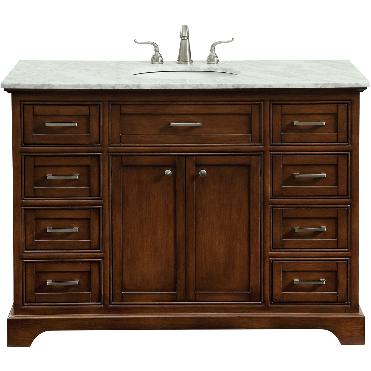 48 in. Single Bathroom Vanity Set, Teak