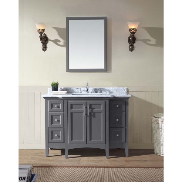 48 in. Single Bathroom Vanity Set - Grey - 48 in.