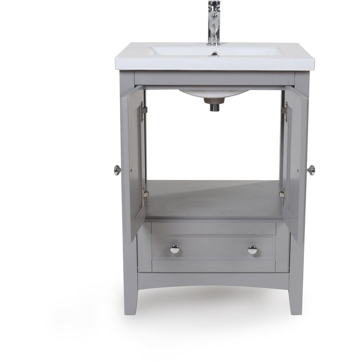 VF-2002 24 in. Single Bathroom Vanity Set, Grey - Medium