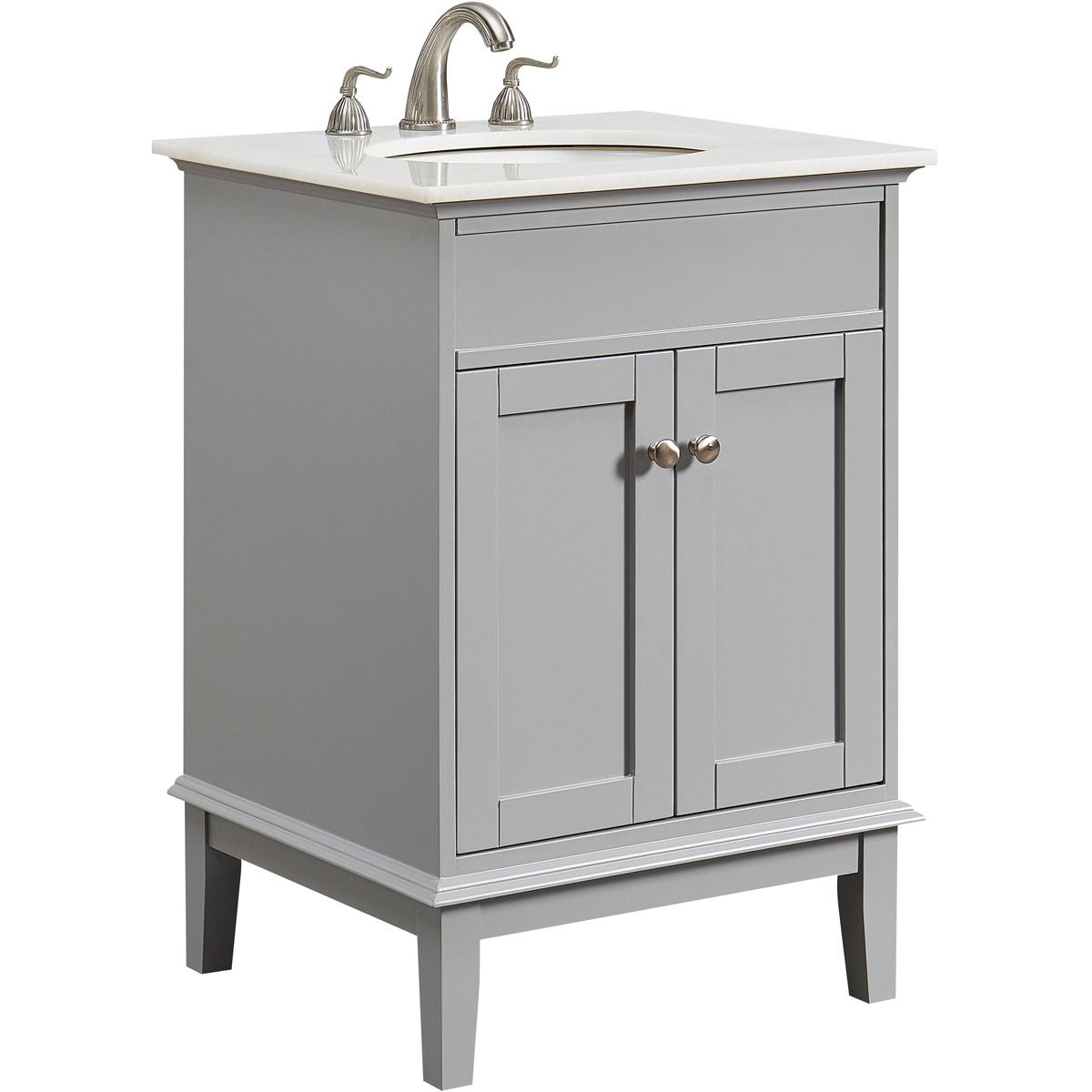 24 in. Single Bathroom Vanity Set, Grey