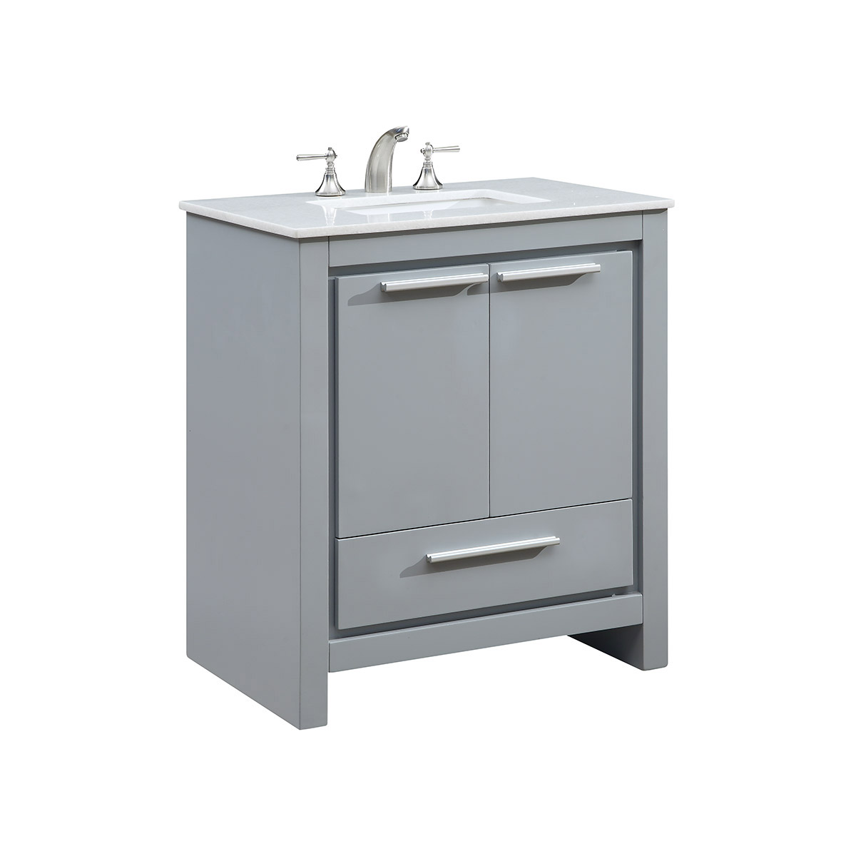 30 in. Single Bathroom Vanity Set, Grey