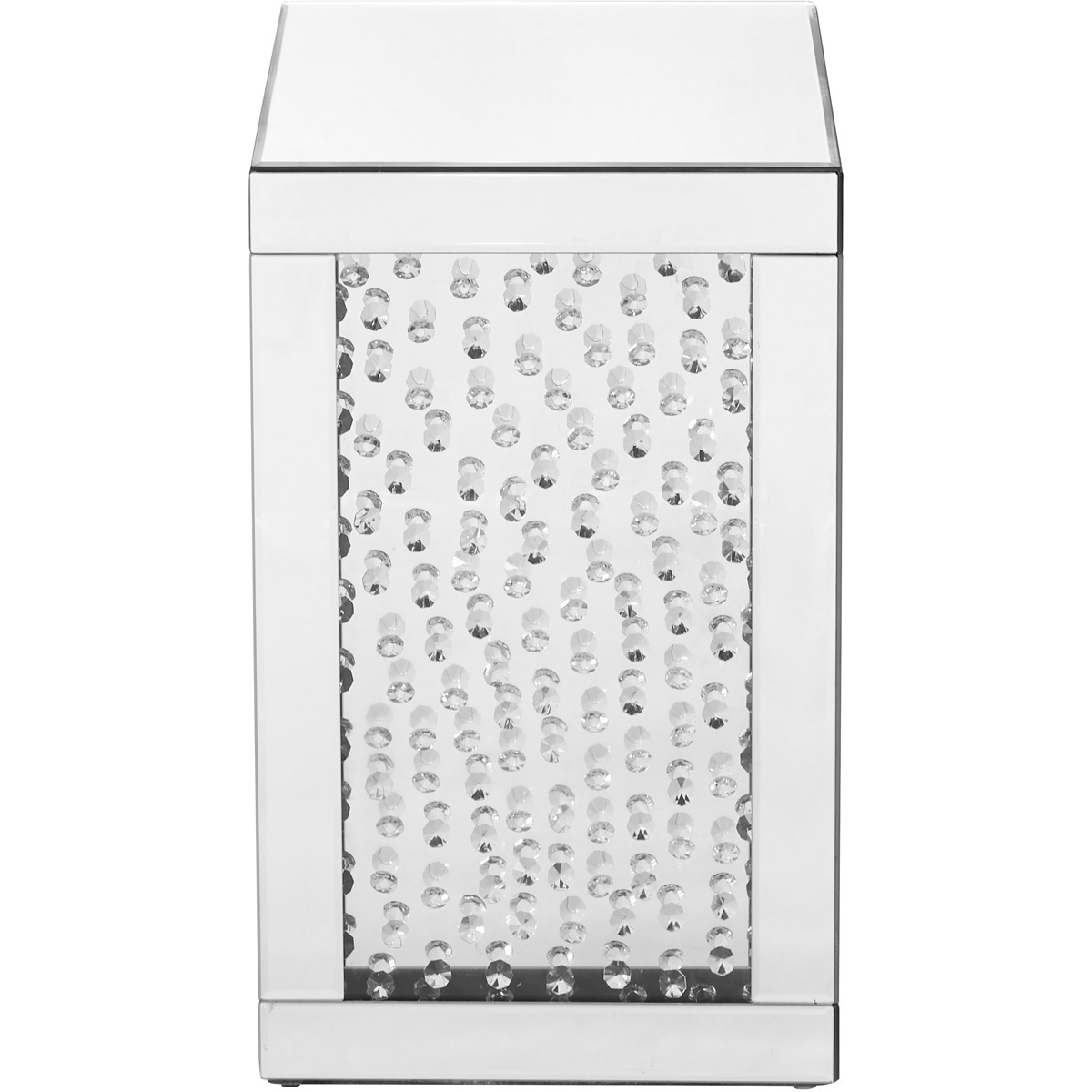 Picture of Elegant Decor MF91016 12 in. Crystal End Table - Sparkling Clear Crystals Embedded into The Frame&#44; Clear