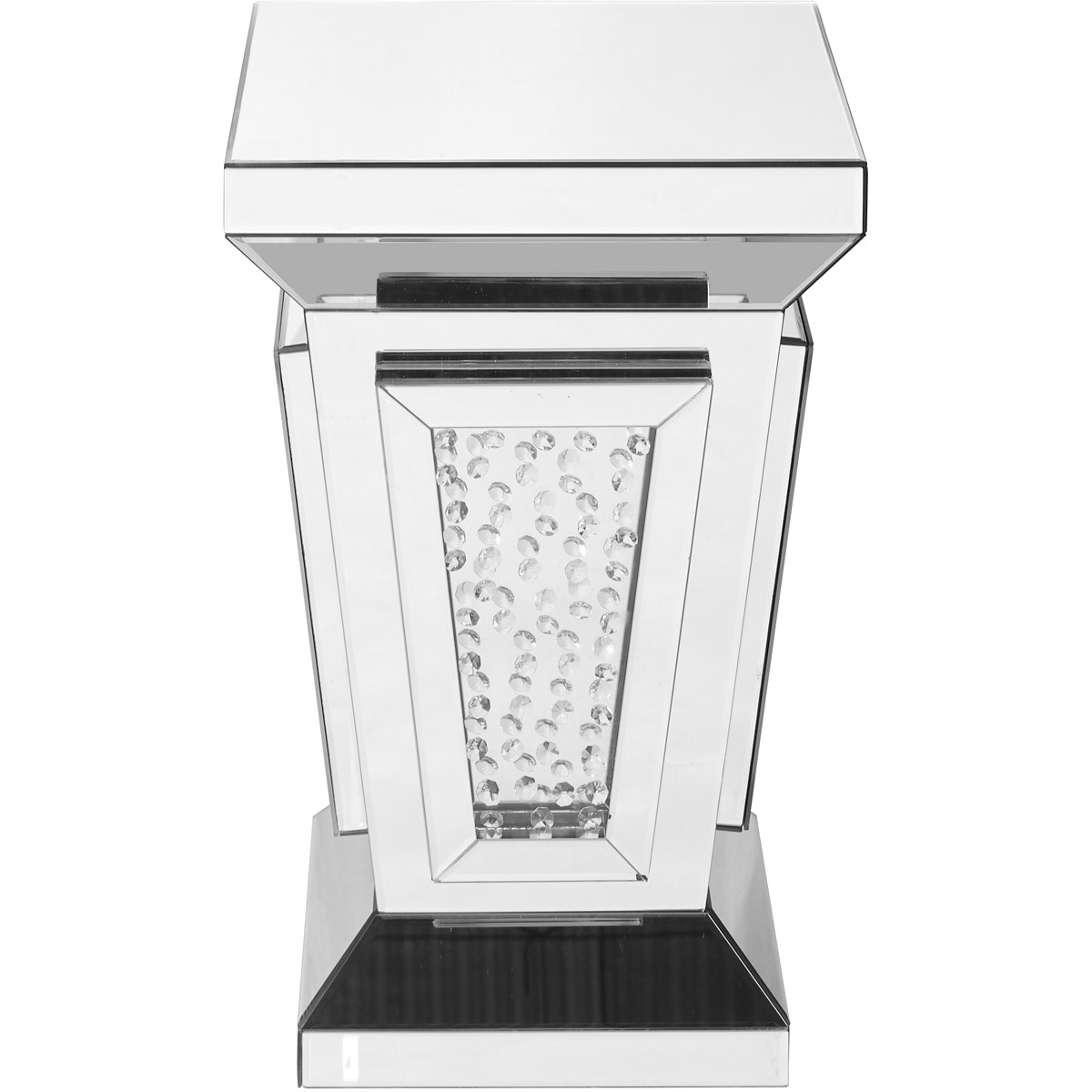 Picture of Elegant Decor MF91020 15 in. Crystal End Table - Sparkling Clear Crystals Embedded into The Frame&#44; Clear