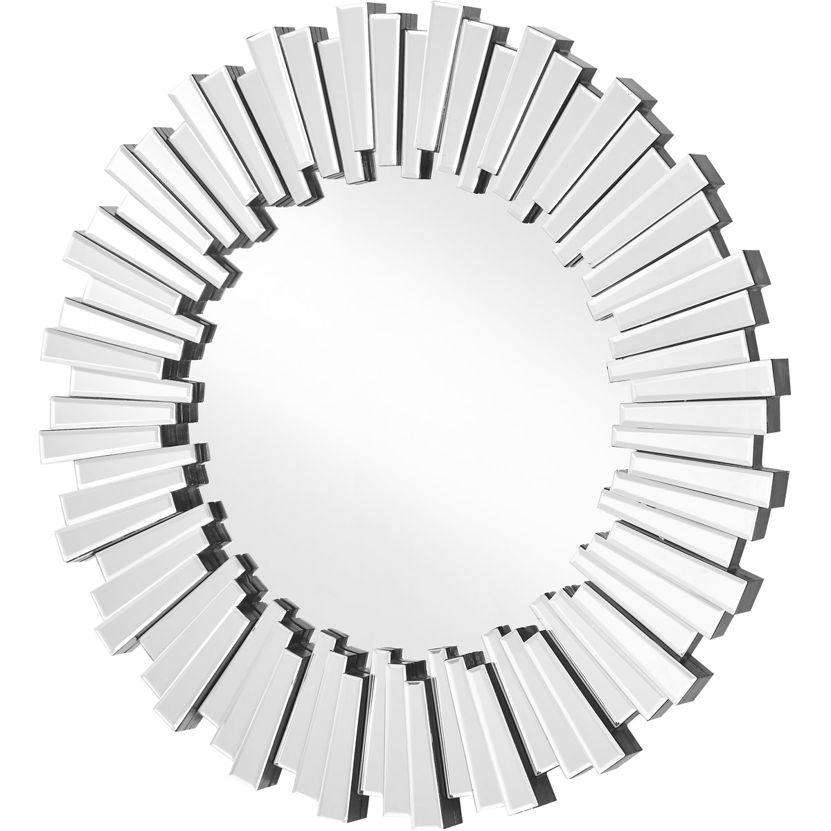 Sparkle 31 in. Contemporary Round Mirror, Clear