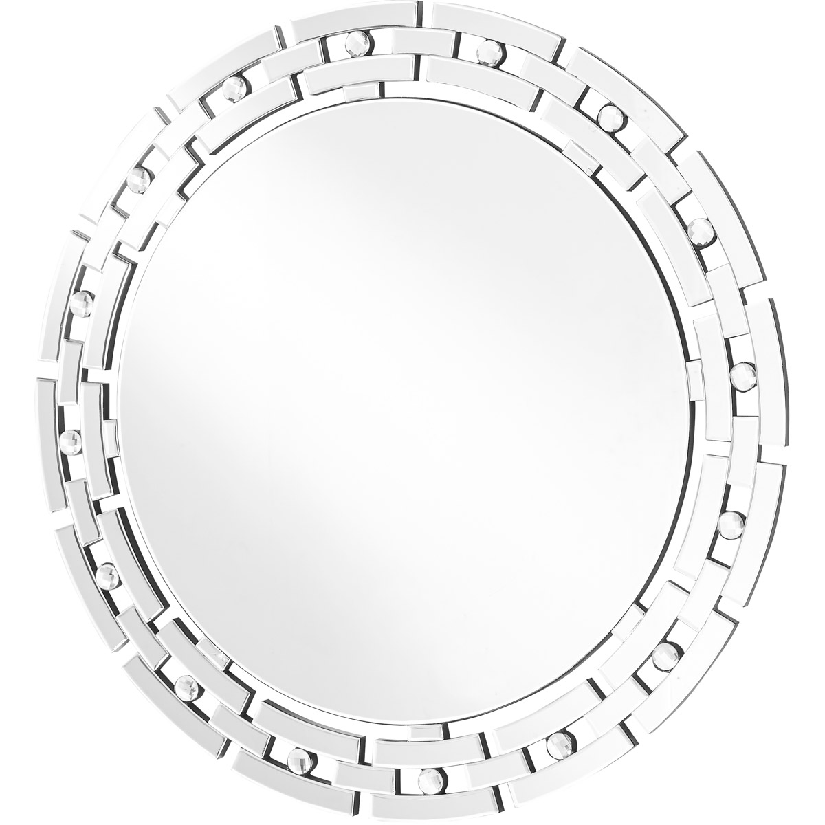 36 in. Sparkle Contemporary Round Mirror, Clear