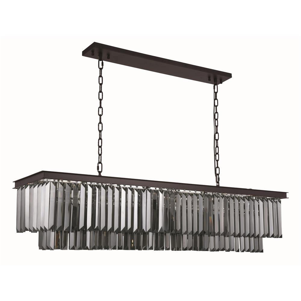 1232D60MB-SS-RC Sydney 12 Light Matte Black Chandelier
