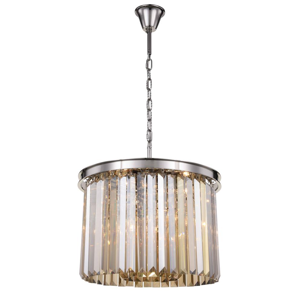 Elegant Lighting 1238D20PN-GT-RC 13.5 x 20 in. Sydney 6 Light Polished Nickel Pendant -  Elegant Furniture & Lighting, 1238D20PN-GT/RC