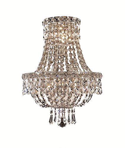Picture of Elegant Lighting V2528W12C-RC Tranquil 3 Light Wall Sconce&#44; Royal Cut Crystals - Chrome