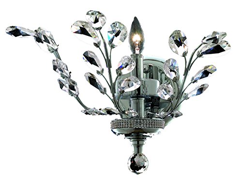 Picture of Elegant Lighting V2011W16C-RC Orchid 1 Light Wall Sconce, Royal Cut Crystals - Chrome