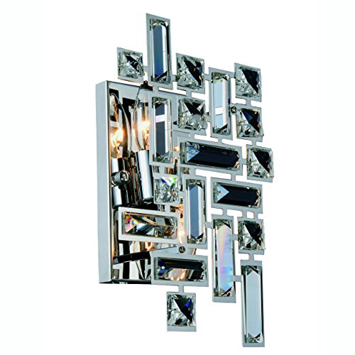 Picture of Elegant Lighting V2100W12C-RC Picasso 2 Light Wall Sconce&#44; Royal Cut Crystals - Chrome