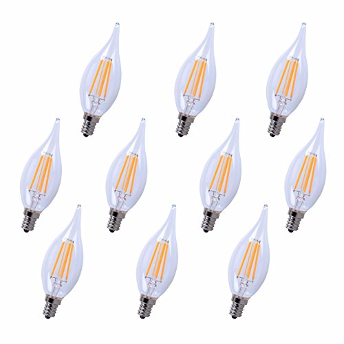 LED E12 Candelabra Light Bulb - Pack of 10