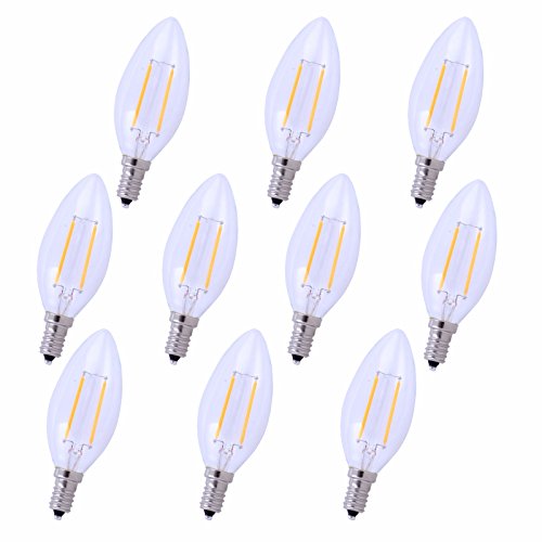2.5W LED E12 Candelabra Light Bulb - Pack of 10