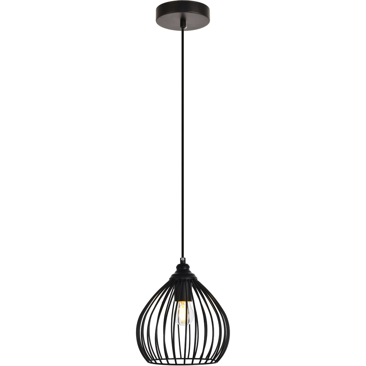 8.9 x 7.9 in. Sayer 1 Light Black Pendant