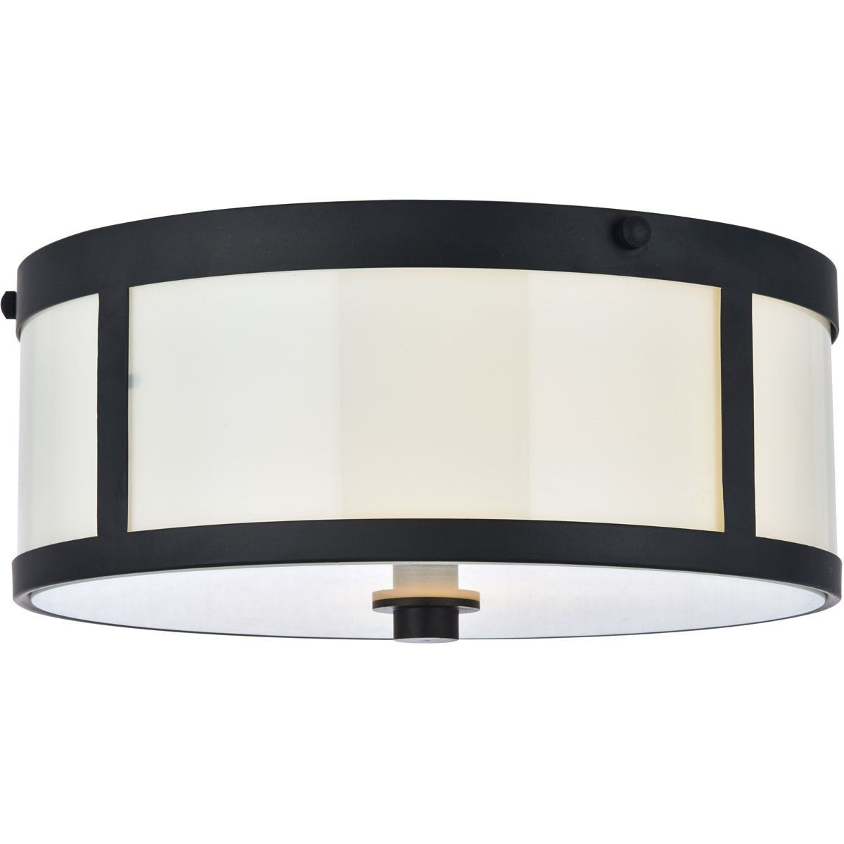 12 in. Hadrian 2 Light Flat Black Flush Mount