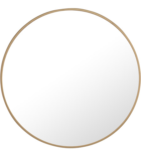 24 in. Eternity Metal Frame Round Mirror, Brass