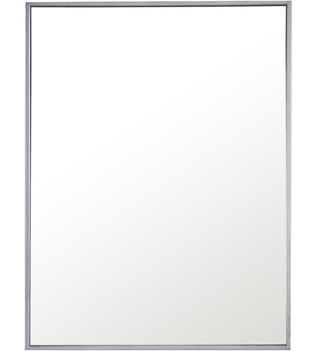 24 in. Eternity Metal Frame Rectangle Mirror, Silver