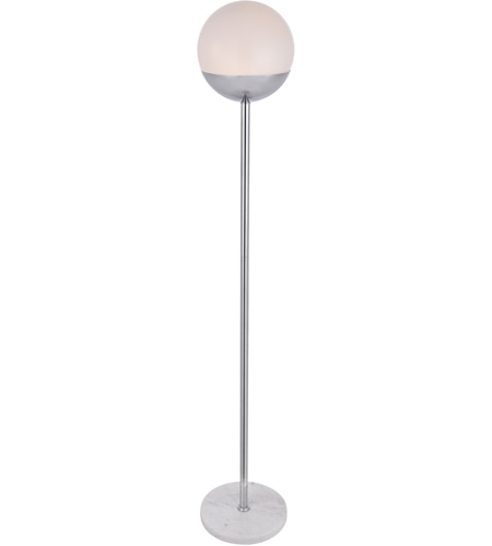 Picture of Living District LD6148C 62 in. Eclipse 1 Light Floor Lamp Portable Light with Frosted White Glass, Chrome