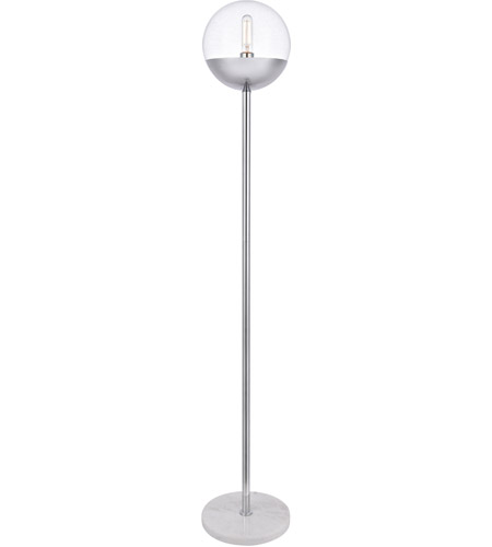 Picture of Living District LD6149C 62 in. Eclipse 1 Light Floor Lamp Portable Light with Clear Glass, Chrome