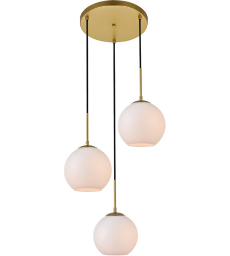 Baxter 3 Lights Pendant Ceiling Light - Brass