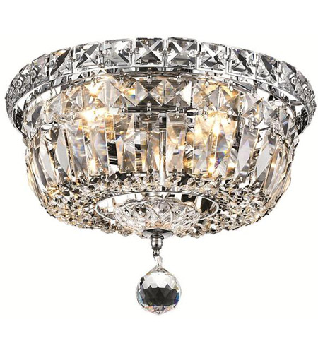 10 in. Wiley 4 Lights Flush Mount Ceiling Light, Chrome