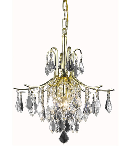 16 in. Amelia 6 Light Pendant Ceiling Light, Gold