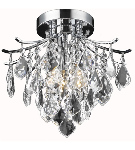 12 in. Amelia 3 Lights Flush Mount Ceiling Light, Chrome