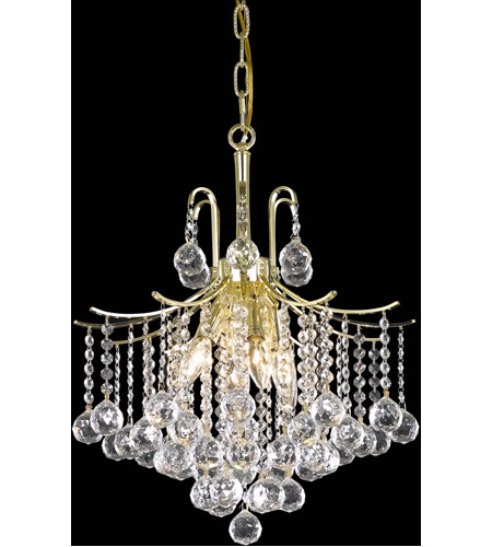 17 in. Amelia 6 Light Pendant Ceiling Light, Gold