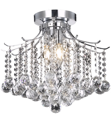 12 in. Amelia 3 Lights Flush Mount Ceiling Light, Chrome