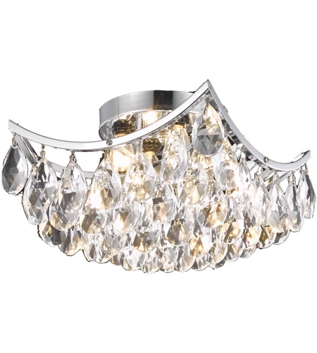 Picture of Living District LD9800F12C-872 12 in. Clara 4 Lights Flush Mount Ceiling Light, Chrome