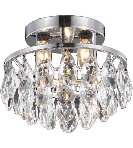 Picture of Living District LD9805F10C-872 10 in. Clara 3 Lights Flush Mount Ceiling Light, Chrome