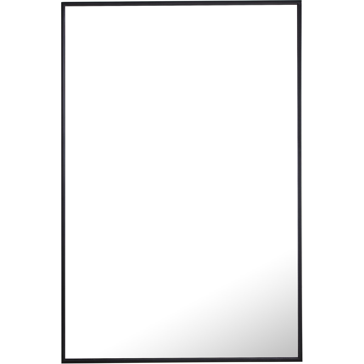 42 x 28 in. Eternity Metal Frame Rectangle Mirror - Black