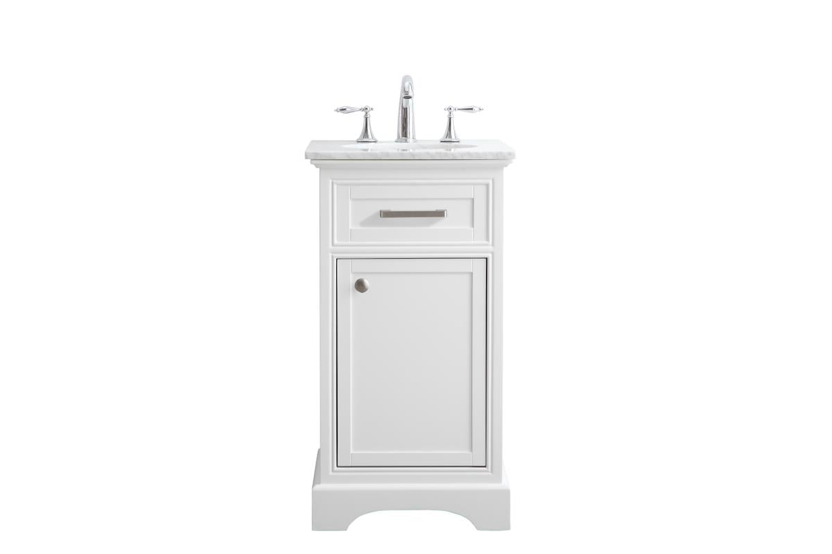 19 in. Americana Single Bathroom Vanity Set - White