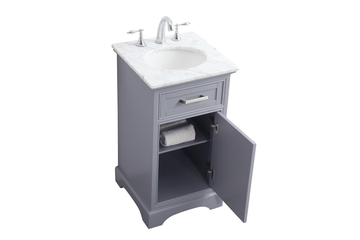 VF15019GR 19 in. Americana Single Bathroom Vanity Set - Light Grey