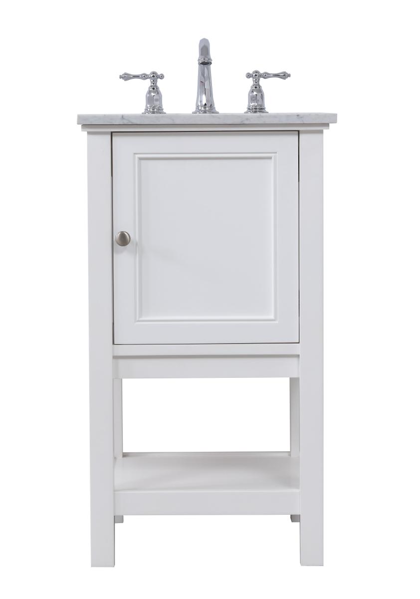 19 in. Metropolis Single Bathroom Vanity Set - White