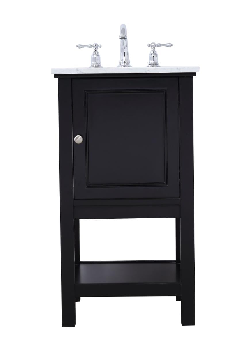 19 in. Metropolis Single Bathroom Vanity Set - Black