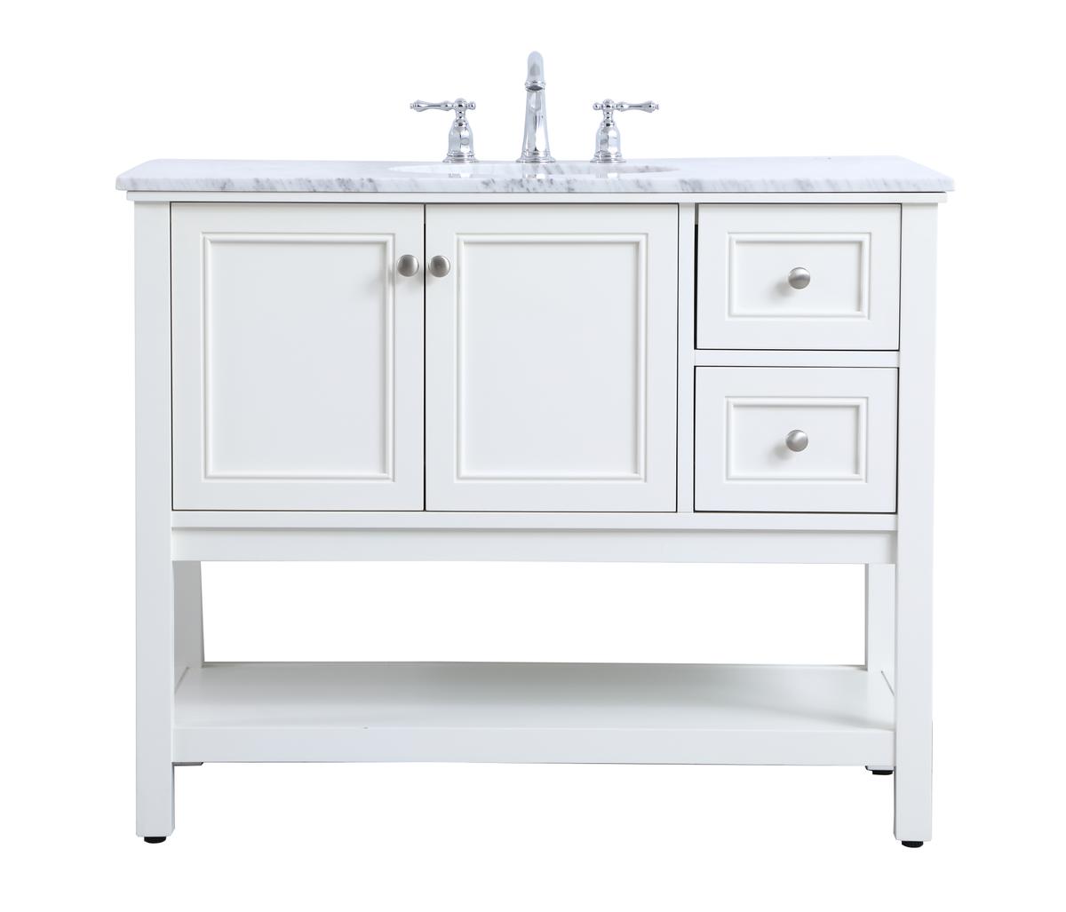 42 in. Metropolis Single Bathroom Vanity Set - White