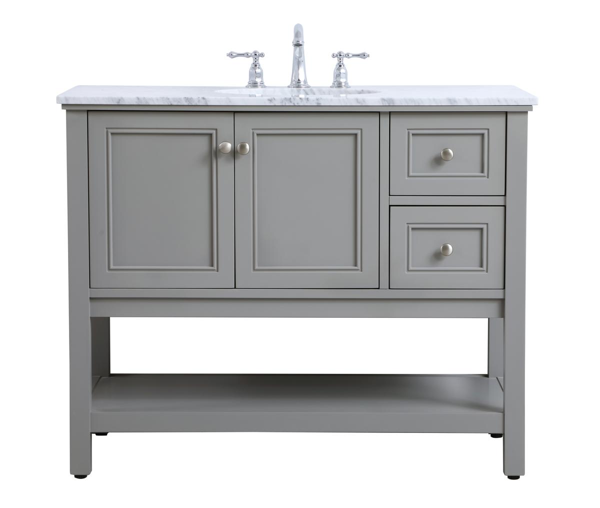 42 in. Metropolis Single Bathroom Vanity Set - Grey