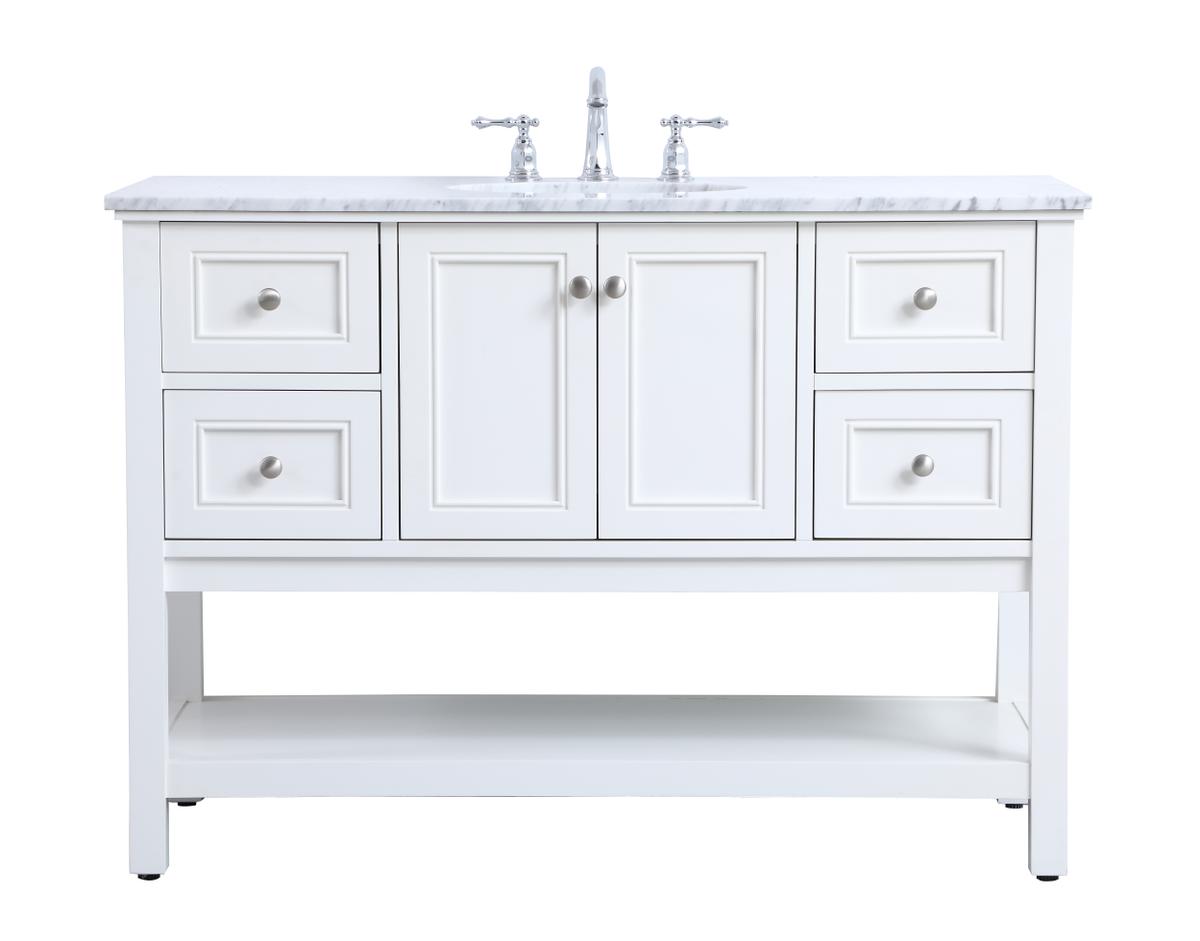 48 in. Metropolis Single Bathroom Vanity Set - White