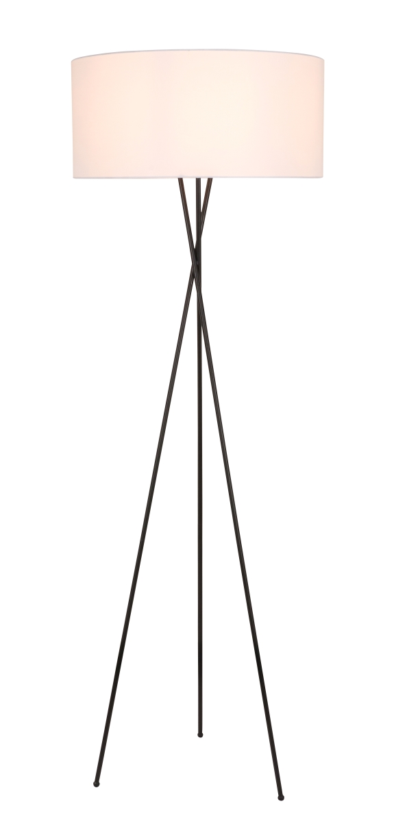 Cason 1 Light Black & White Shade Floor Lamp