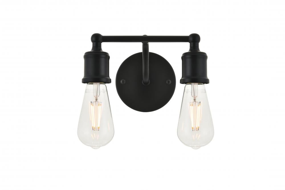 Picture of Living District LD4028W9BK Serif 2 Light Black Wall Sconce