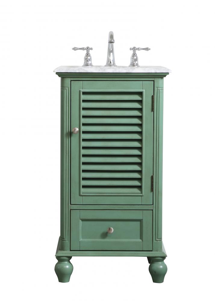 Vintage Mint 19in. Single Bathroom Vanity - Compact Design - Ample Storage
