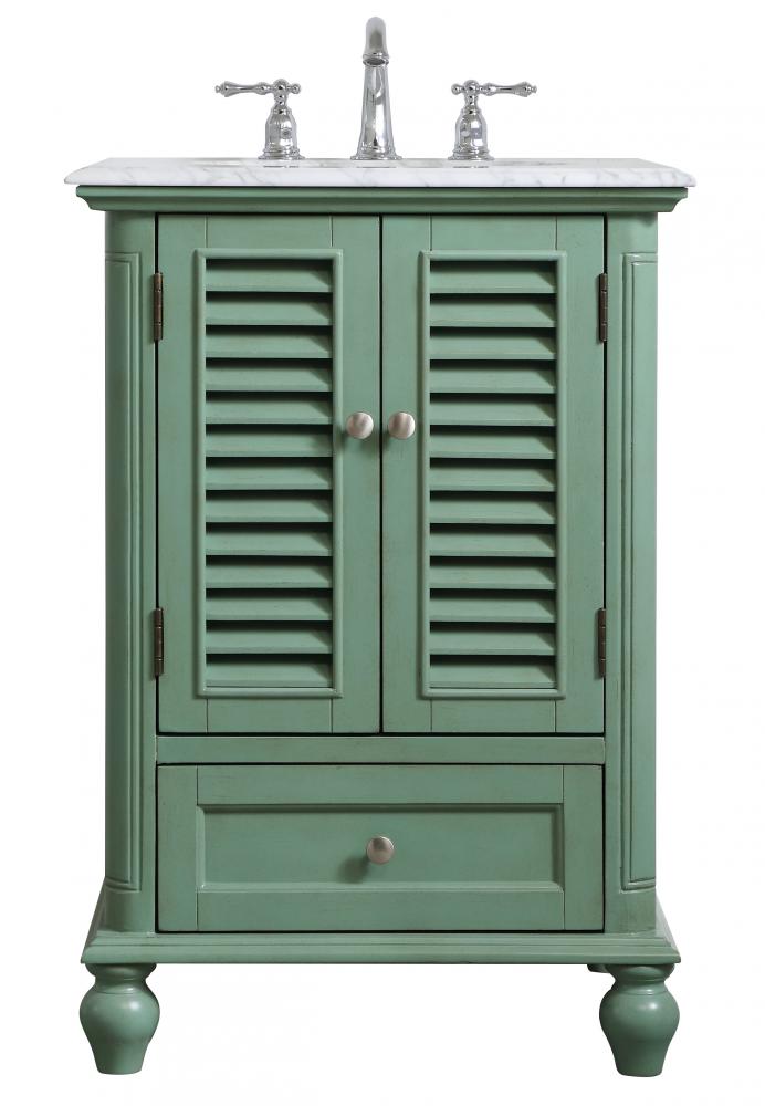 24 in. Single Bathroom Vanity in Vintage Mint - 24 x 35 x 22 in.
